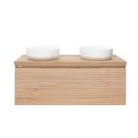 Kúpeľňová skrinka pod umývadlo Naturel Savona 118x43x44, 8 cm dub halifax mat SAVONA120DHD