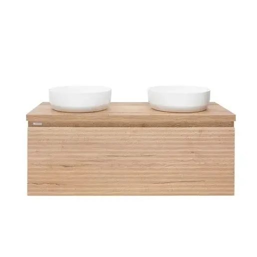 Kúpeľňová skrinka pod umývadlo Naturel Savona 118x43x44, 8 cm dub halifax mat SAVONA120DHD