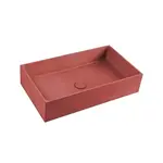 Umývadlo na dosku SAT Cemento 64x37 cm terakota bez prepadu CEM6437T