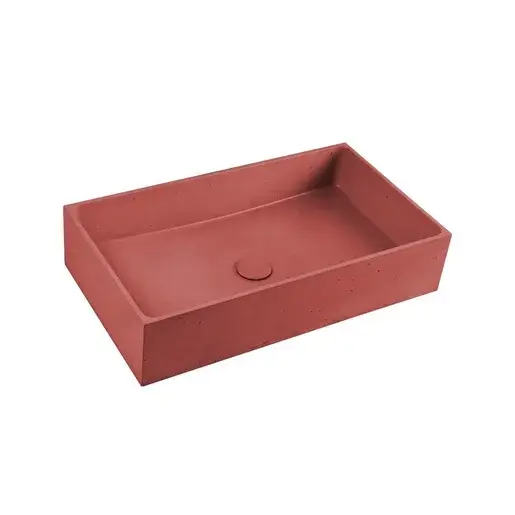 Umývadlo na dosku SAT Cemento 64x37 cm terakota bez prepadu CEM6437T