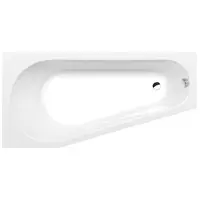 Polysan Projekta asymetrická vaňa 160x80 cm akrylát ľavá 20111