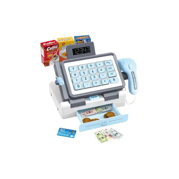 Pokladna s efekty modrá 25 cm