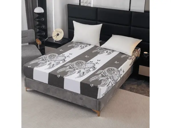 Plachta mikroplyš TIRSO 90x200 cm sivo-biela