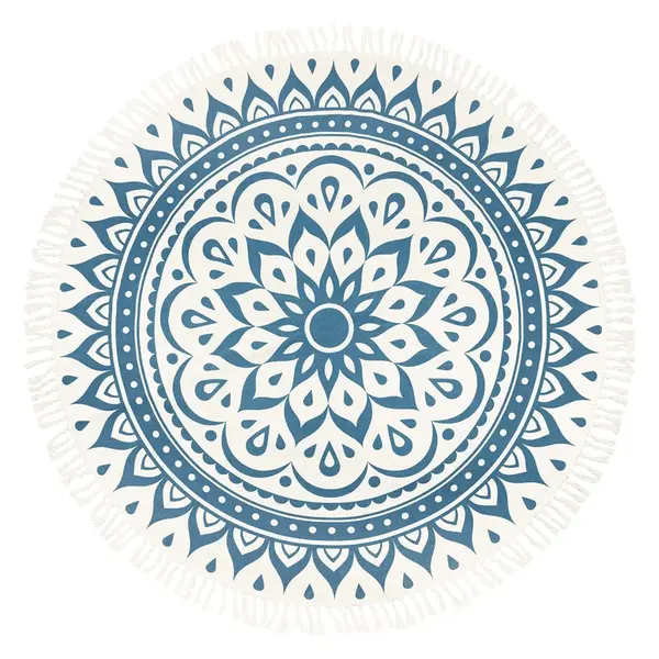 Meinl Sonic Energy 78"/200 cm Floral Design Nay Blue Meditation Rug