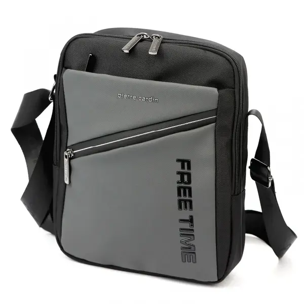 Pánská crossbody taška šedá - Pierre Cardin Naim