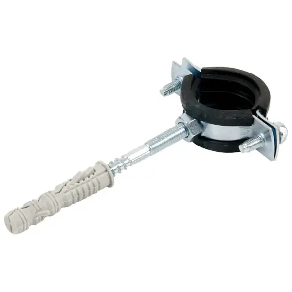 Kovová objímka na rúry s hmoždinkou a tesnením 1/2\" x 20-24