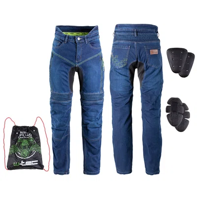 Pánské moto jeansy W-TEC Biterillo modrá 5XL
