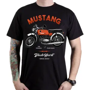 Triko BLACK HEART Mustang černá 3XL