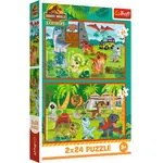 Trefl Puzzle 2x24 Jurský svět / Malí dinosauři