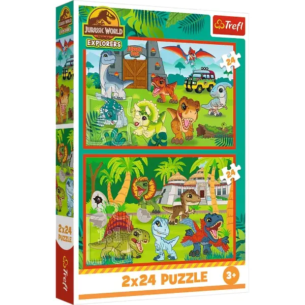 Trefl Puzzle 2x24 Jurský svět / Malí dinosauři