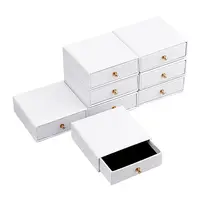 8Pcs Square Paper Drawer Jewelry Set Box