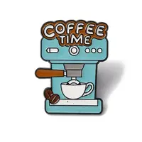 Coffee Themed Enamel Pin