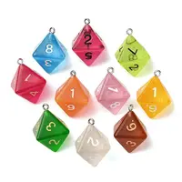 8 Facets Transparent Resin Pendants