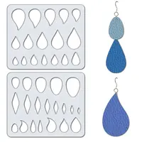 2Pcs 2 Style Acrylic Earring Handwork Template
