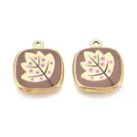 Printed Style 304 Stainless Steel Square Pendants