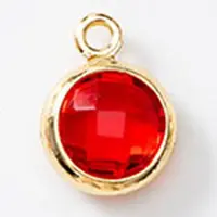 Birthstone Brass K9 Glass Charms