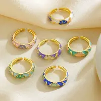 Brass Open Cuff Rings for Women