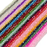 Baking Electroplate Glass Beads Strands