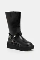 Kožené členkové topánky Love Moschino