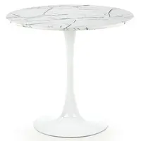 Stùl Denver 80 Mdf/Ocel – Bílý Marmur/Bílý