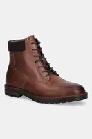 Kožené členkové topánky Tommy Hilfiger CLEATED HILFIGER W LTH BOOT