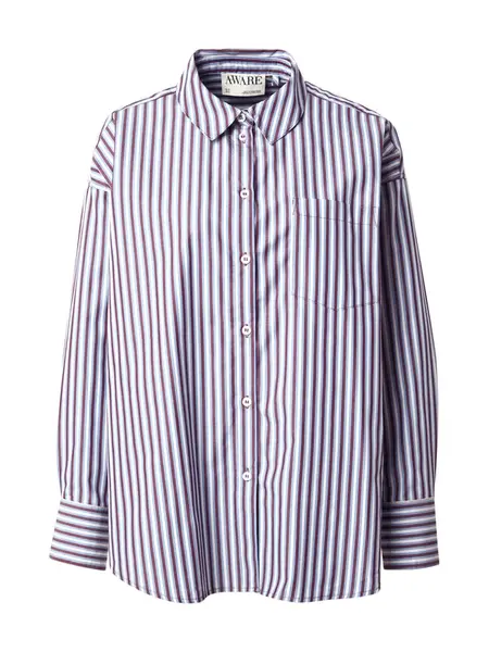 Aware Blúzka  svetlomodrá / vínovo červená / biela