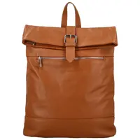 Dámský kožený batoh koňakový - Delami Vera Pelle Jorge