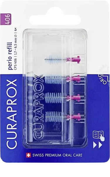 CURAPROX CPS 406 Perio Plus refill medzizubné kefky 4 ks