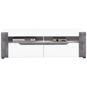 TV stolík Brando B01 Biela/Betón