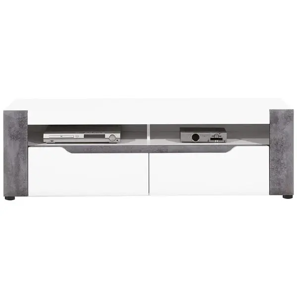 TV stolík Brando B01 Biela/Betón