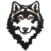 Dřevěná dekorace na zeď – vlk 27x37.5x0.3cm VYR166