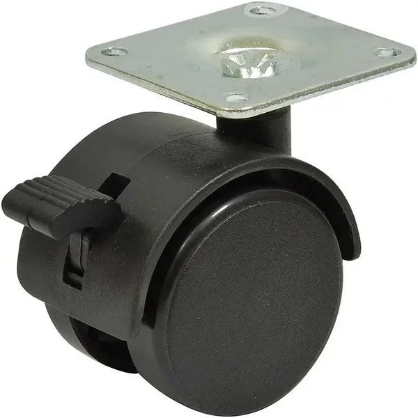 Nábytkové koliesko 40 mm/25 kg s doštičkou, brza