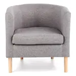 Křeslo Clubby popelavě šedá/přírodní