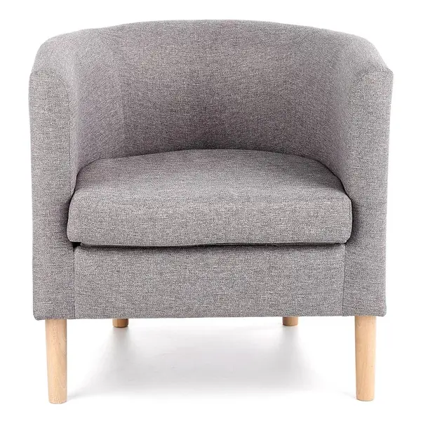 Křeslo Clubby popelavě šedá/přírodní