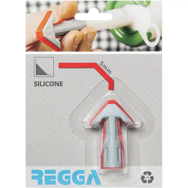 Aplikační špička na silikon Regga červená 5 mm rovná