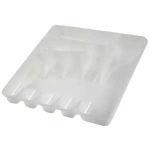 7-dielna nádoba na príbor, prírodná priehľadná. 39,5 x 37 x 5 001