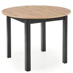 Rozkladací stôl Ringo 102/142x102cm Doska/MDF – Dub Artisan/Čierna