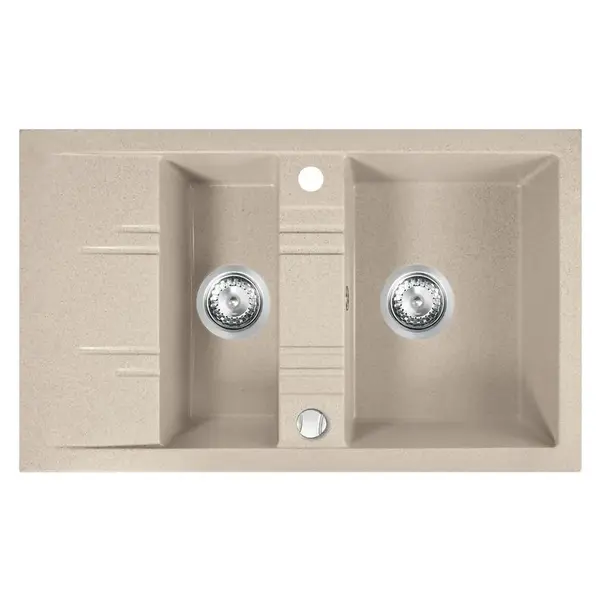 Dřez granitový1.5k.48/79. písek  DRGM3/48/79SA