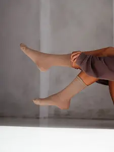 Milena Dámske Ponožky S Prúžkom Čierne