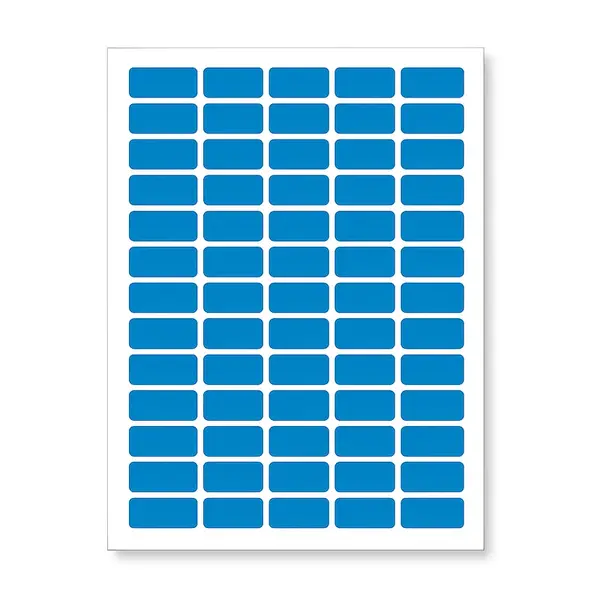 Samolepicí etikety 38 x 21,2 mm, 65 etiket, A4, 20 listů, modré
