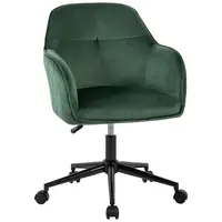 MID.YOU OTOČNÁ ŽIDLE, samet, zelená, černá