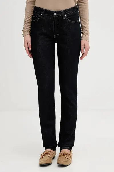 Džíny Tommy Hilfiger dámské, tmavomodrá barva, WW0WW47685