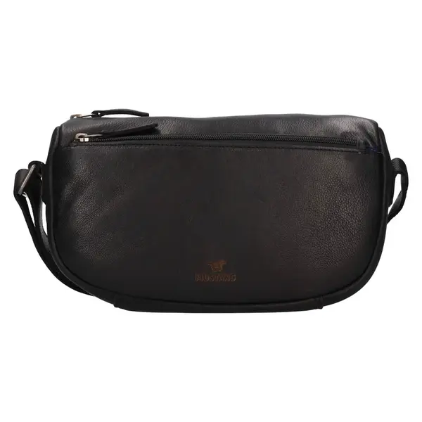 Dámska kožená cossbody kabelka Mustang Inn - čierna