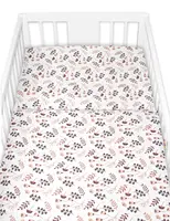 Baby Nellys Povlečení do postýlky, 2D sada flanel - Louka, béžová/bílá