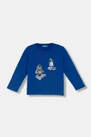 Dětské bavlněné tričko s dlouhým rukávem United Colors of Benetton