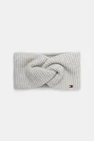 Čelenka s přídavkem vlny Tommy Hilfiger šedá barva, AW0AW17778