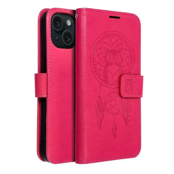 Flipové pouzdro MEZZO Book case pro Apple iPhone 15, dreamcatcher magenta