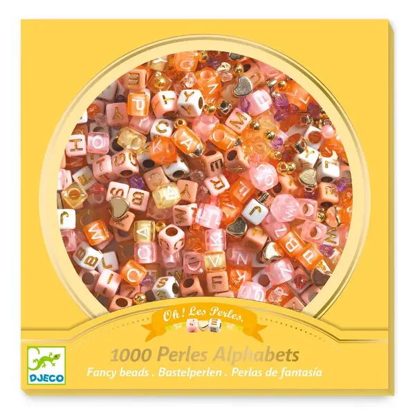 Kreatívna súprava korálikov - abeceda so zlatými efektmi