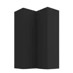 Horní rohová skříňka Aria 60x60 GN-108 2F (90°) Barva korpusu: Černá, Barva dvířek: BL - Black AFM