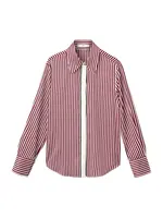 MANGO Blúzka 'MARGARET'  tmavočervená / čierna / biela